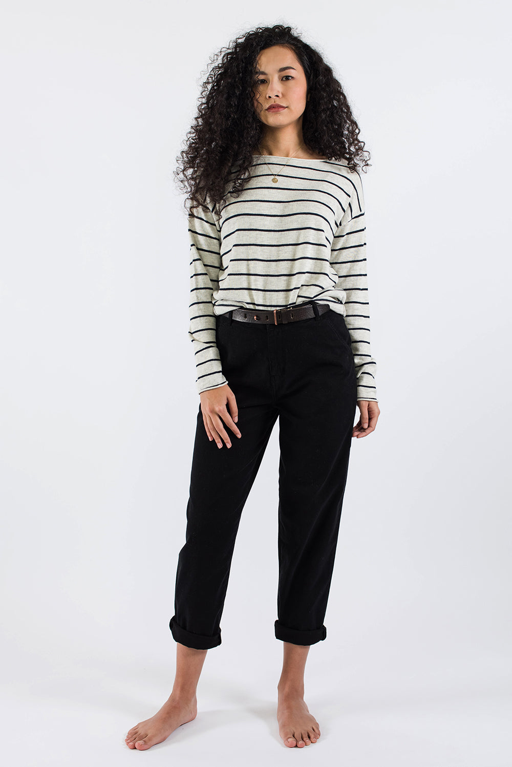 Pantalone 100% Cotone Biologico GOTS - Lara black - Caminaròli Ethical Fashion