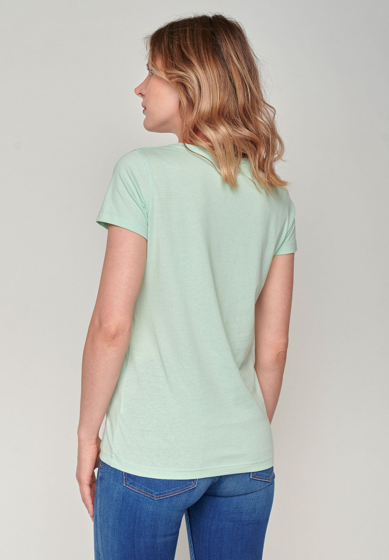 T-shirt 100% Cotone Biologico - Basic Loves Spring Green