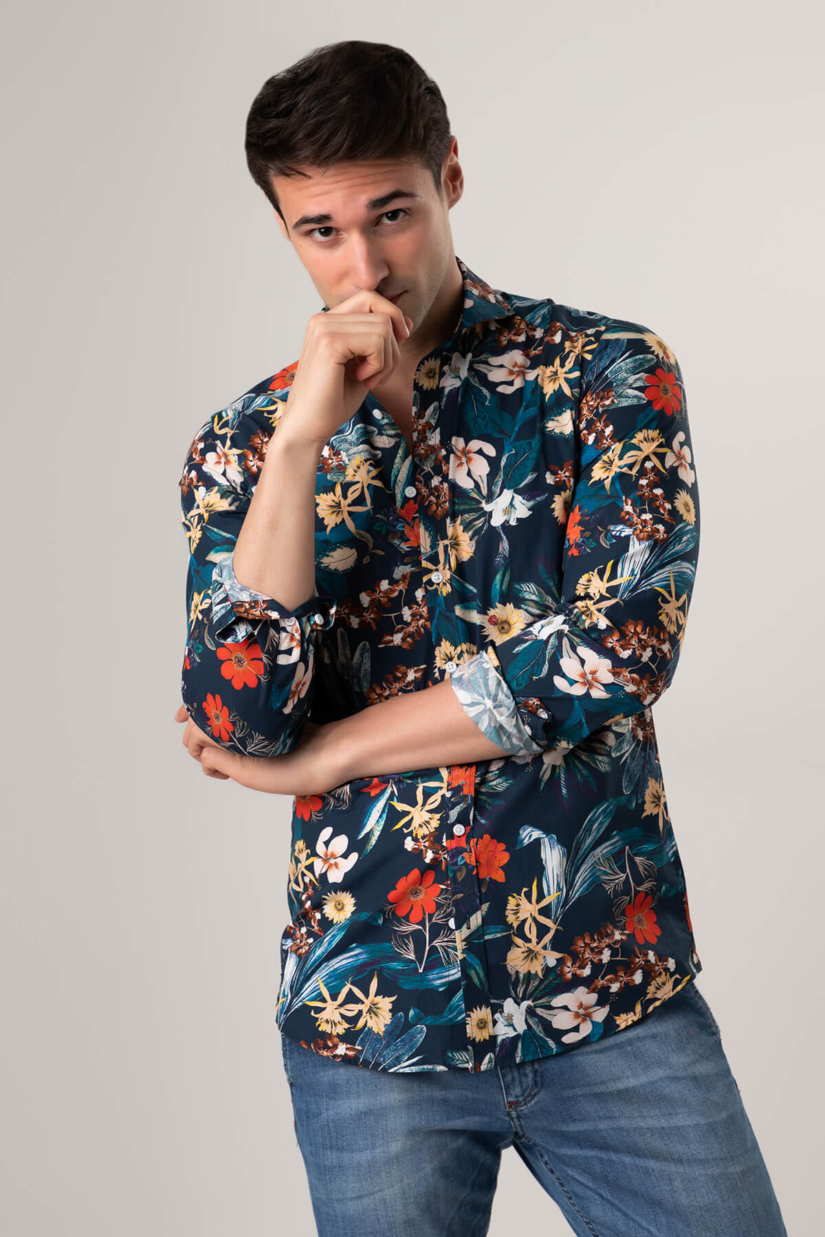 Camicia 100% Cotone Biologico GOTS - Flower