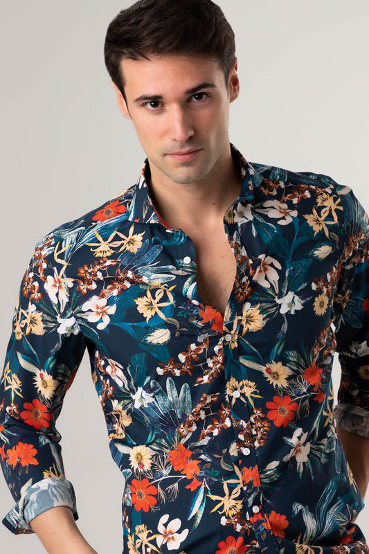 Camicia 100% Cotone Biologico GOTS - Flower