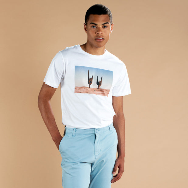 Pantalone 100% Cotone Oragnico GOTS -Azzurro - Caminaròli Ethical Fashion