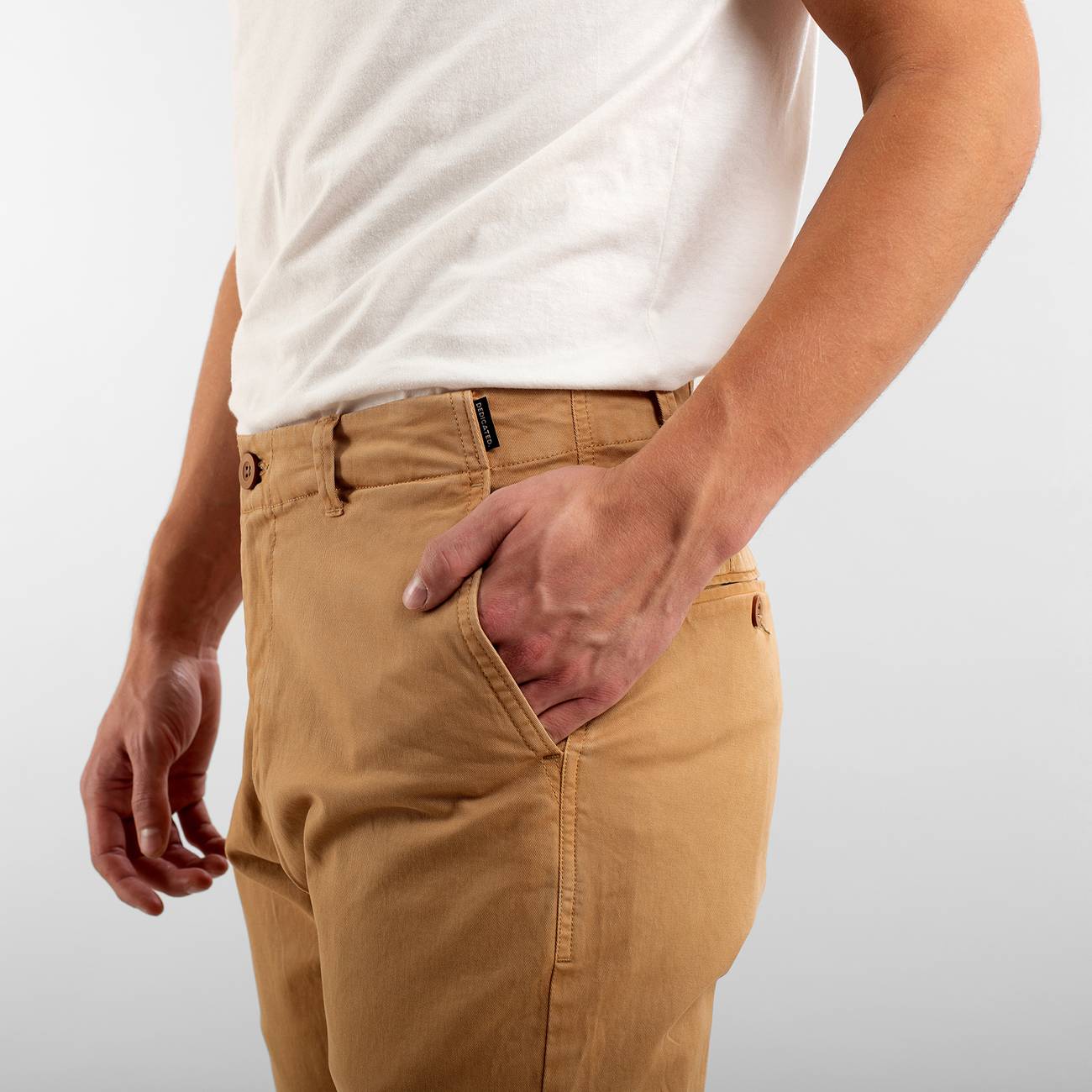 Pantalone 100% cotone biologico GOTS - Khaki - Caminaròli Ethical Fashion