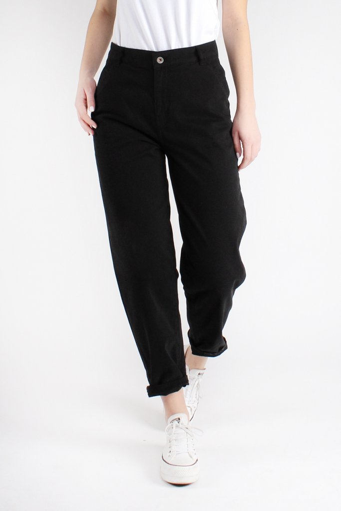 Pantalone 100% Cotone Biologico GOTS - Lara black - Caminaròli Ethical Fashion