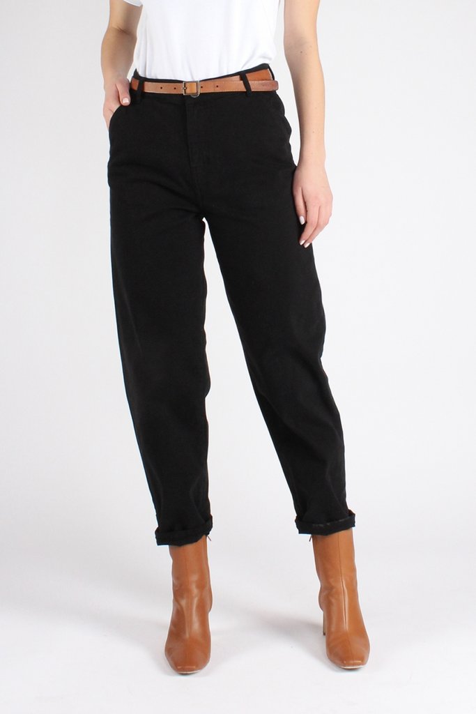 Pantalone 100% Cotone Biologico GOTS - Lara black - Caminaròli Ethical Fashion