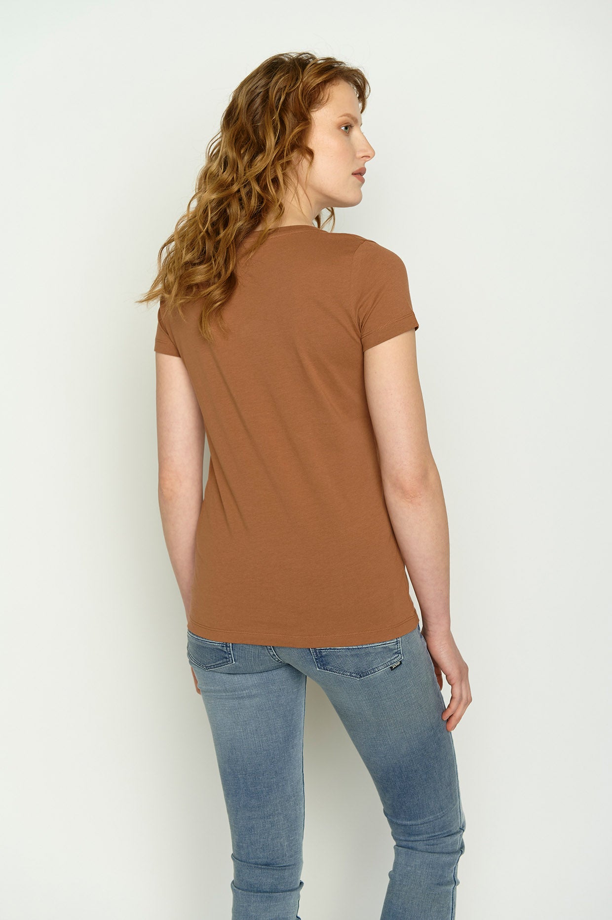 T-shirt 100% Cotone Biologico - Seahorse Caramel