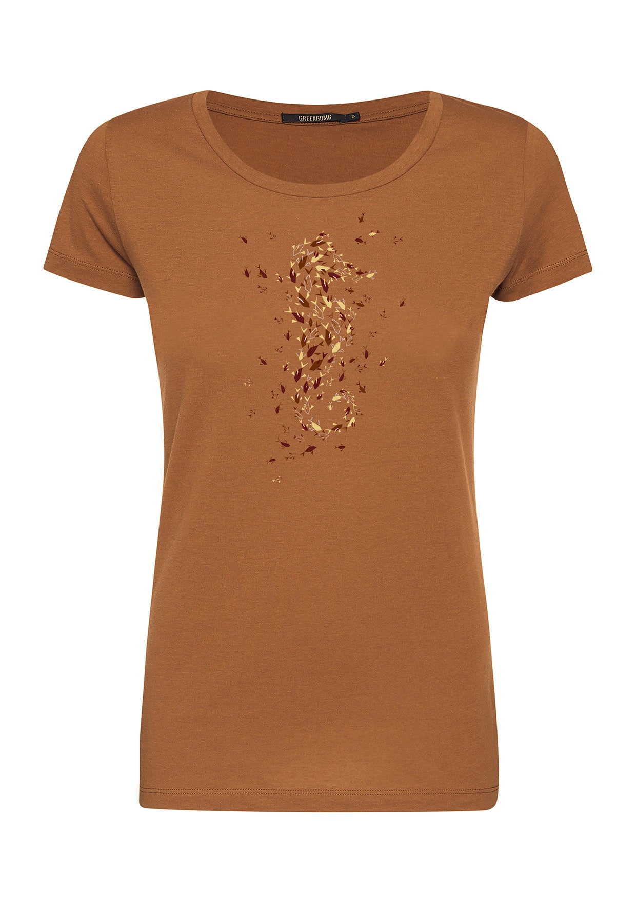 T-shirt 100% Cotone Biologico - Seahorse Caramel