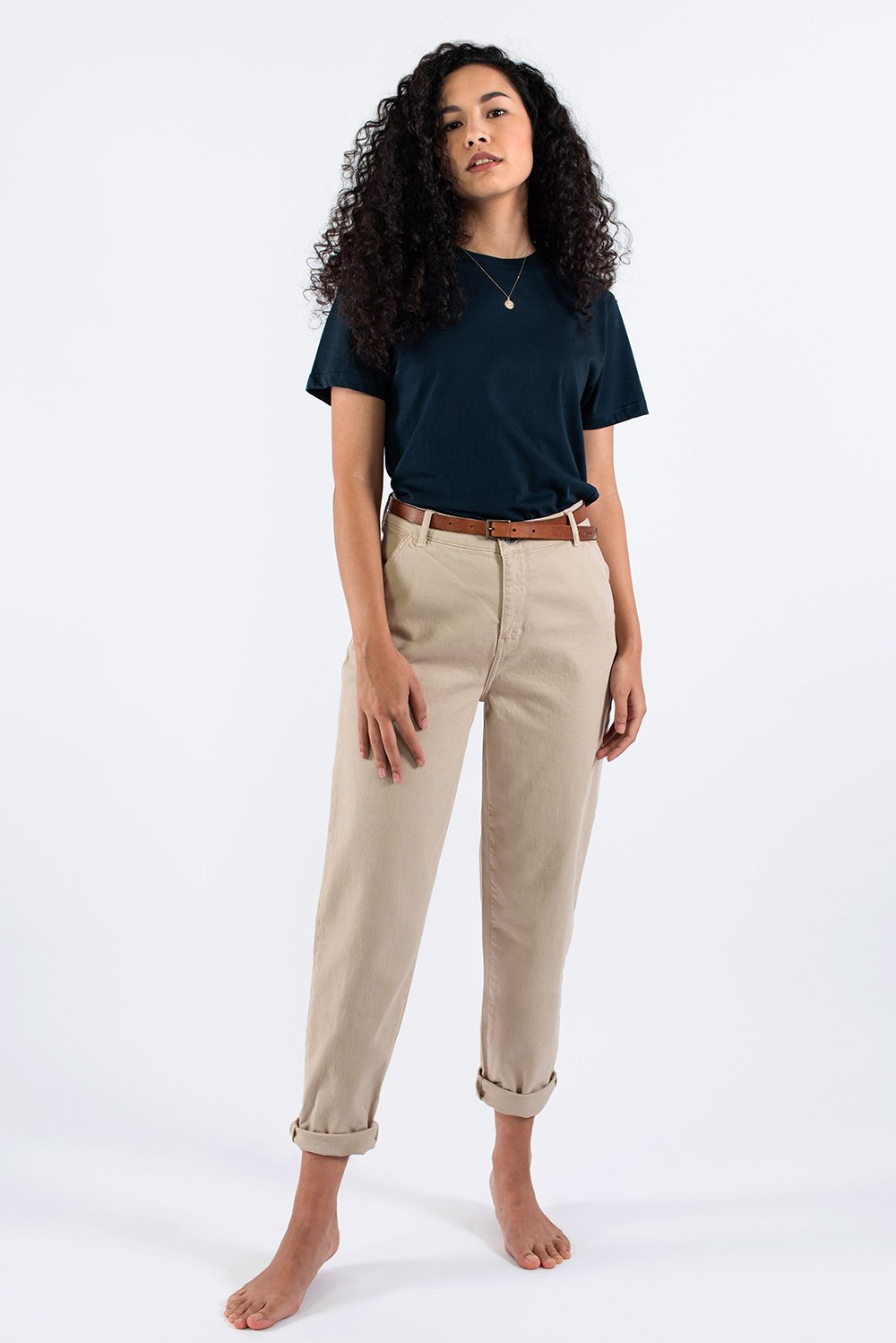 Pantalone 100% Cotone Biologico GOTS - Lara Sand - Caminaròli Ethical Fashion