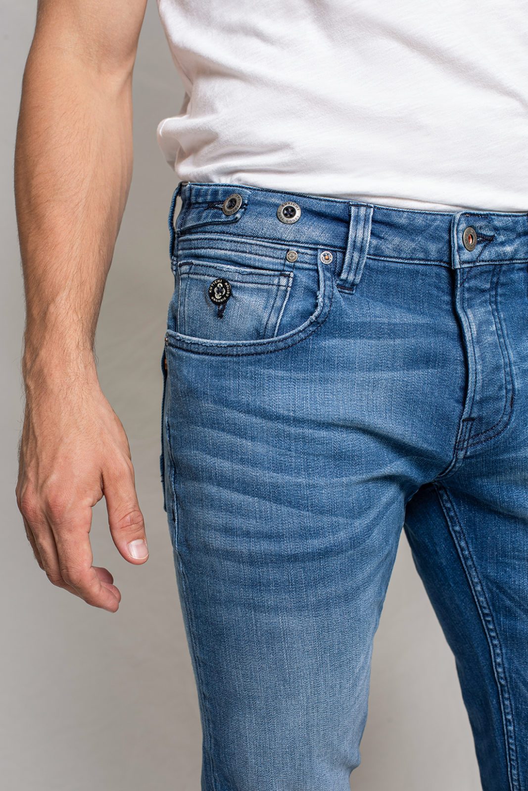 Jeans 100% Cotone Biologico GOTS - Nick Pale Blue - Caminaròli Ethical Fashion