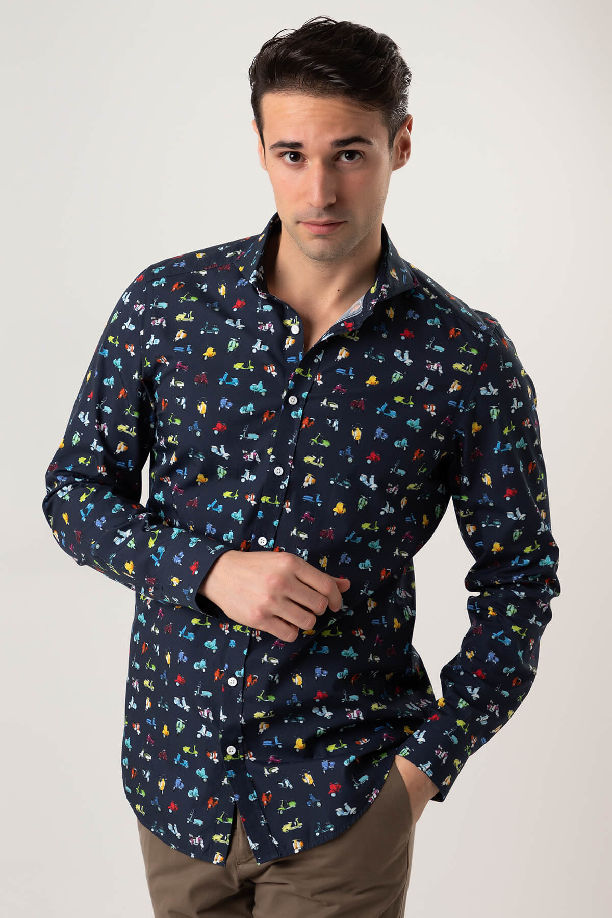 Camicia 100% Cotone Biologico GOTS - Vespa