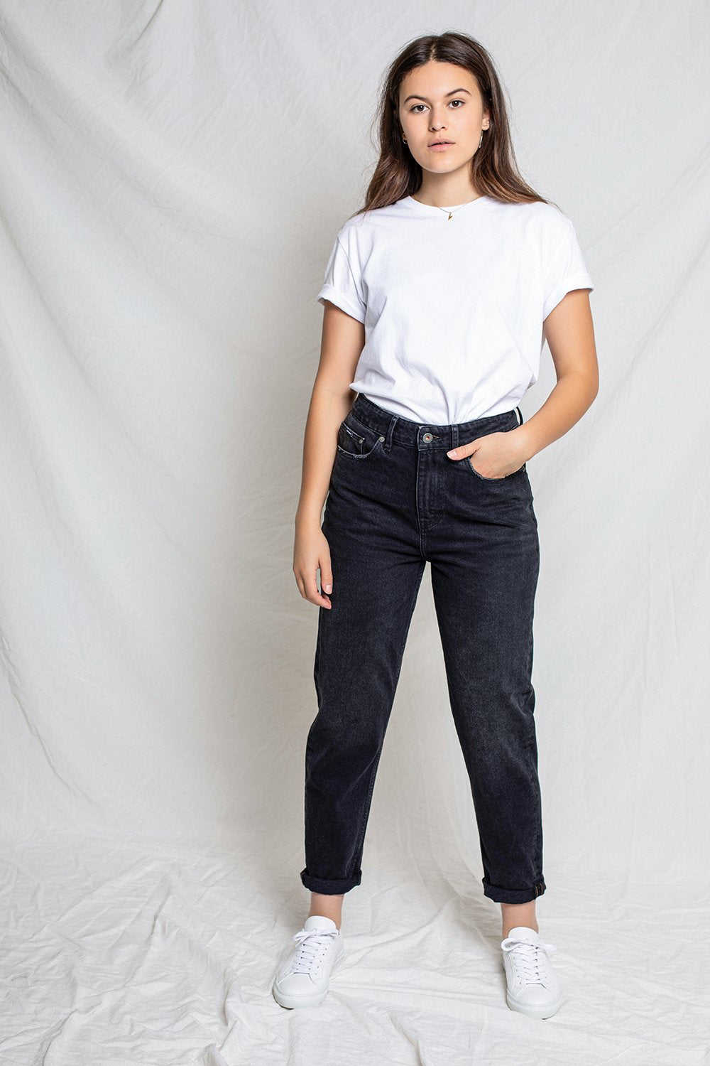 Jeans 100% Algodon Biologico GOTS - Nora Loose Tapered - Caminaròli Ethical Fashion